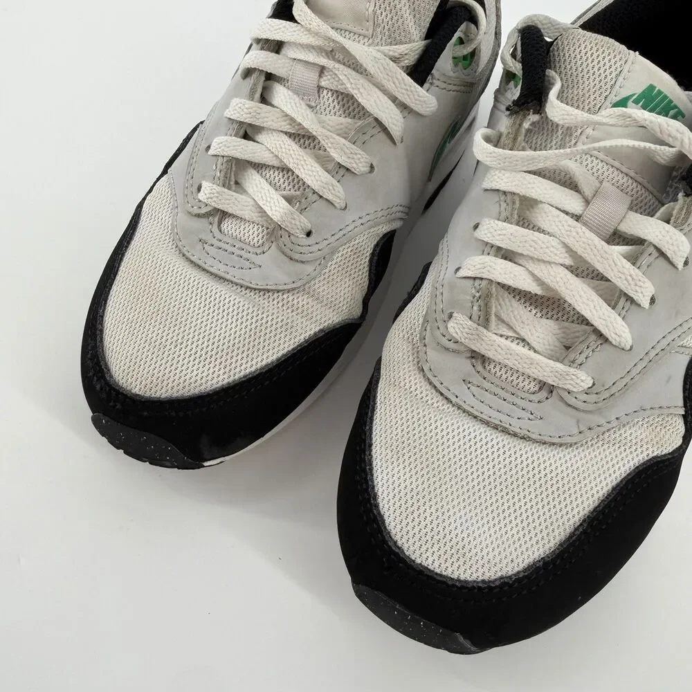 Nike Air Max 1 Shoes Sneakers Stadium Green White Black Boys 4.5Y